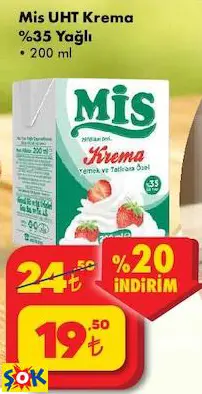 MİS UHT KREMA %35 YAĞLI